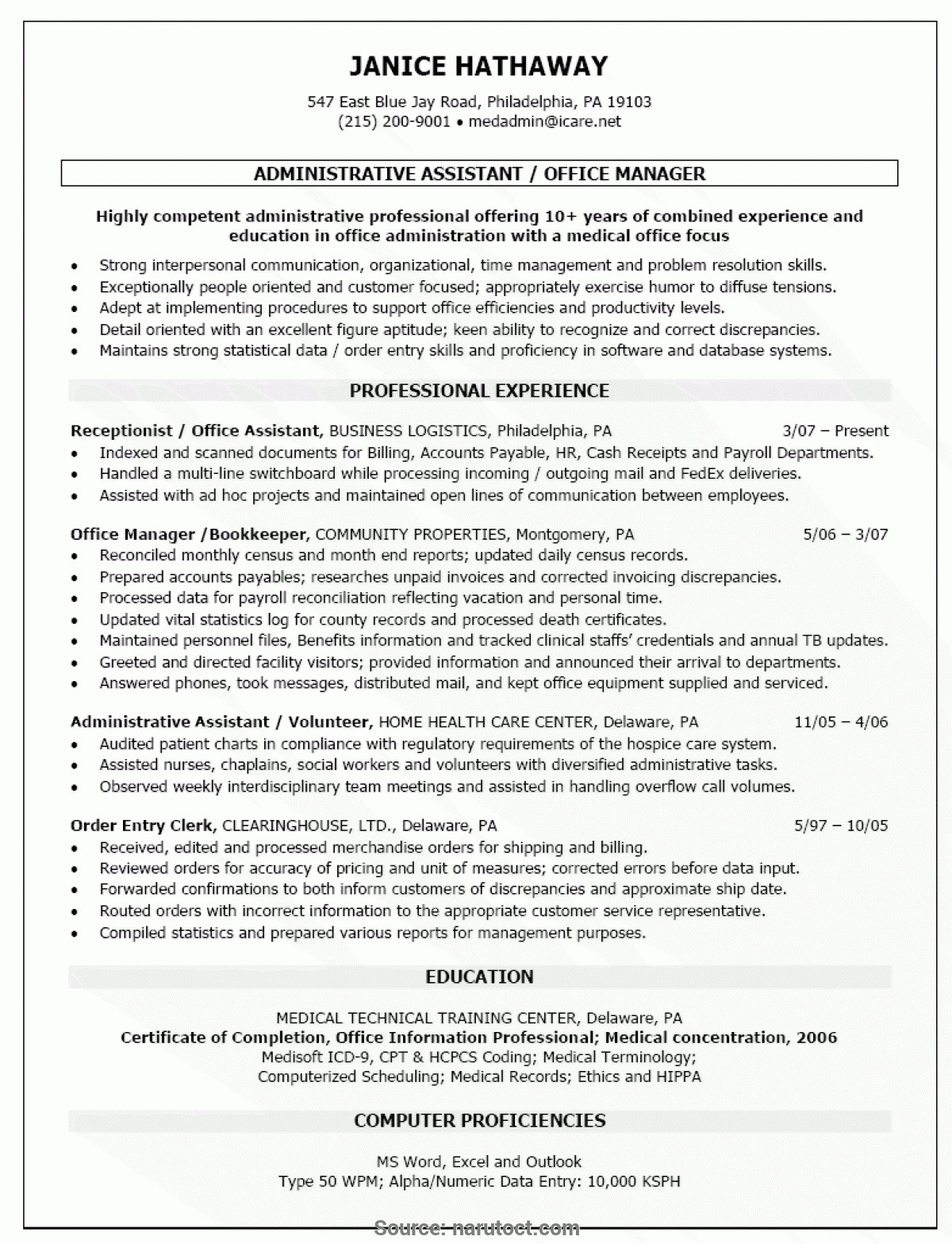 Resume Examples Office  Medical Office Manager Resume Examples Nousway