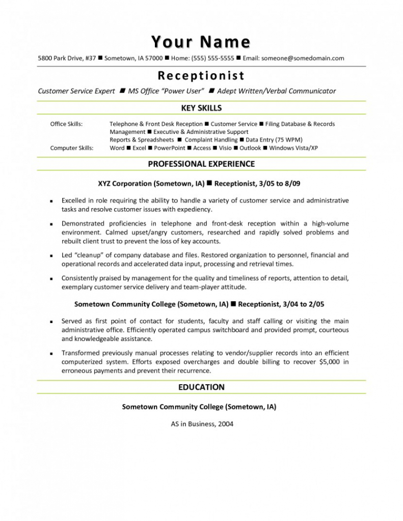 Resume Examples Office  Medical Receptionist Resume Examples 14 Office Sample Job And