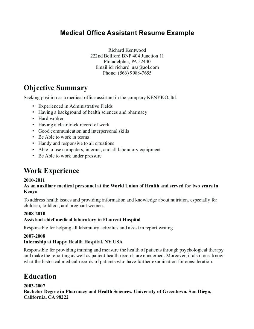 Resume Examples Office  Office Assistant Resume Examples Kinalico