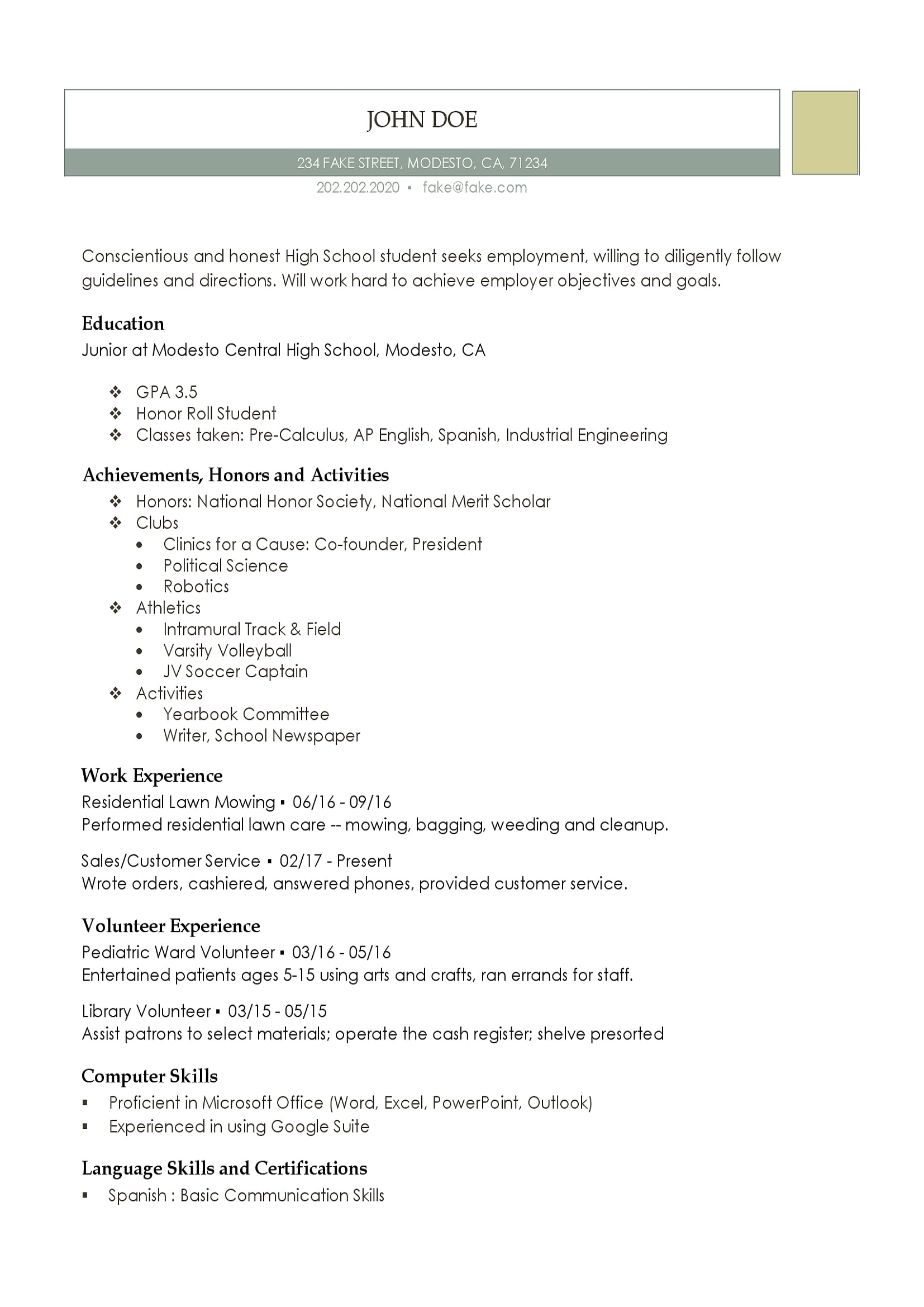 Resume For High School Student B0e9830d Adf6 4df7 9670 9330a339578a resume for high school student|wikiresume.com