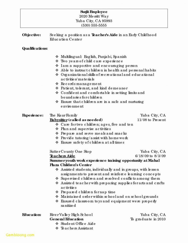 Resume For High School Student - wikiresume.com