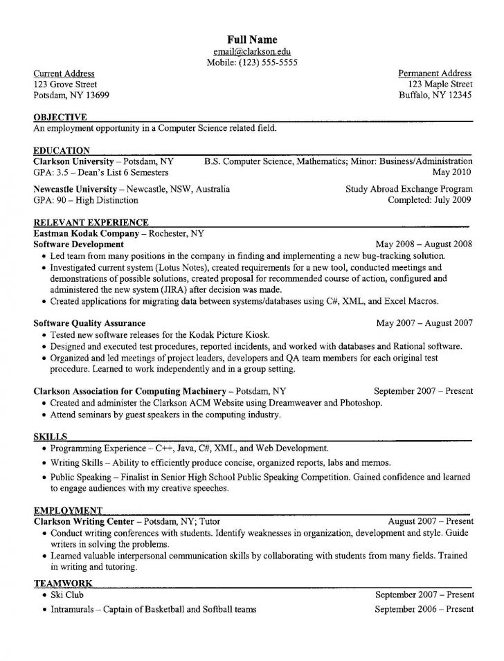 Resume Objective Example - wikiresume.com