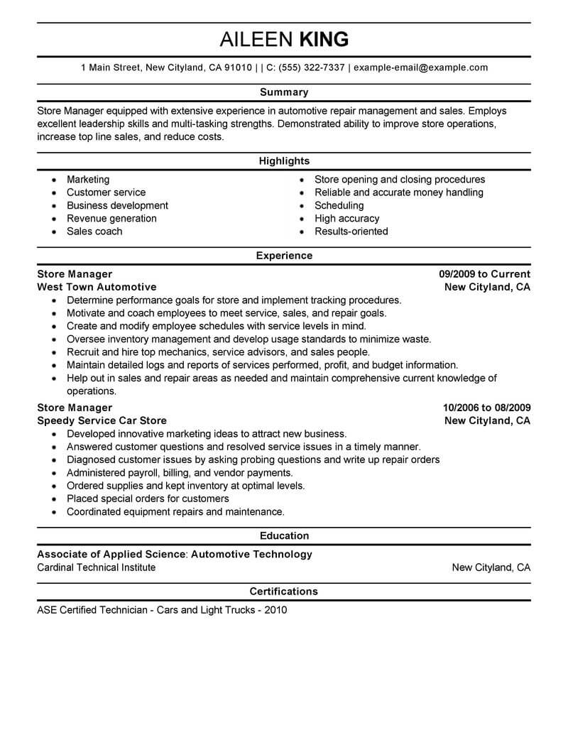 Resume Profile Examples  11 Amazing Management Resume Examples Livecareer