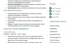 Resume Profile Examples Combination Waitress Resume Sample resume profile examples|wikiresume.com
