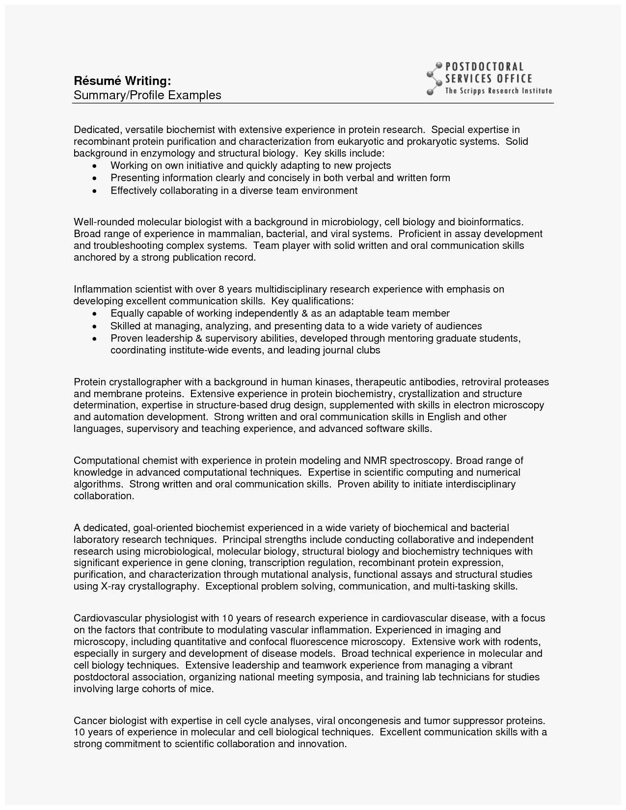 Resume Profile Examples Writing A Resume Profile Best Of Good Resume Profile Examples 2016 Samplebusinessresume Of Writing A Resume Profile resume profile examples|wikiresume.com