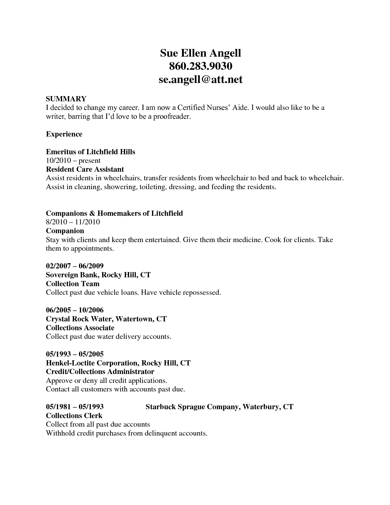 Resume Profile Examples  Writing A Winning Cna Resume Examples And Skills For Cnas