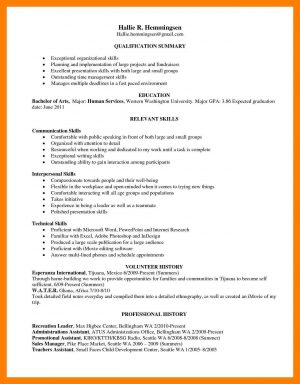 Resume Skills Examples  8 9 Resume Relevant Skills Examples Maizchicago
