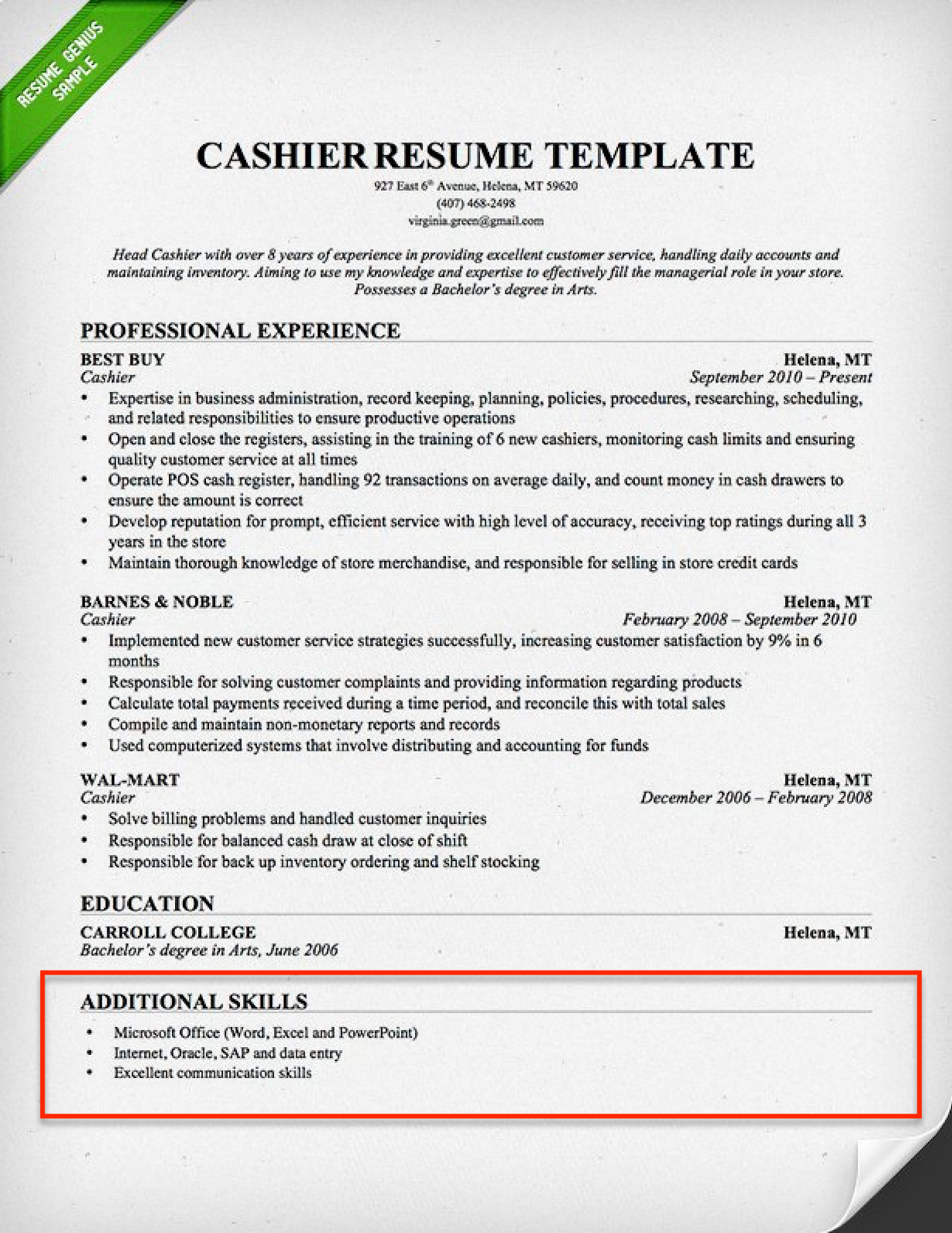 what to write under skills on resume