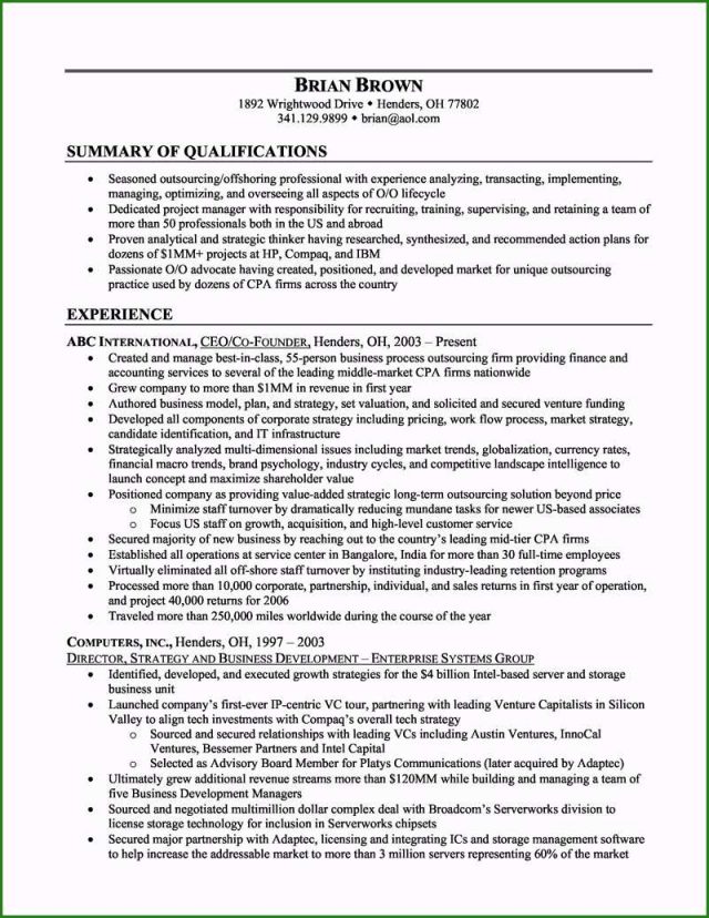 Easy Ways to Write Your Resume - Resume Summary Examples What Is A Resume Summary Remarkable Resume Summary Examples Resume 640x828 