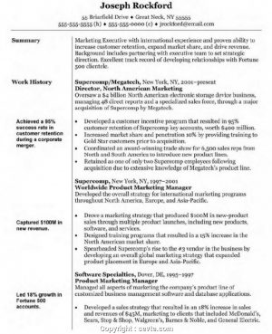 Resume Summary Statement Executive Marketing Manager Summary Statement Marketing Manager