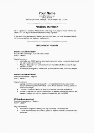 Resume Summary Statement Sample Resume Declaration Format New 22 Resume Summary Statement