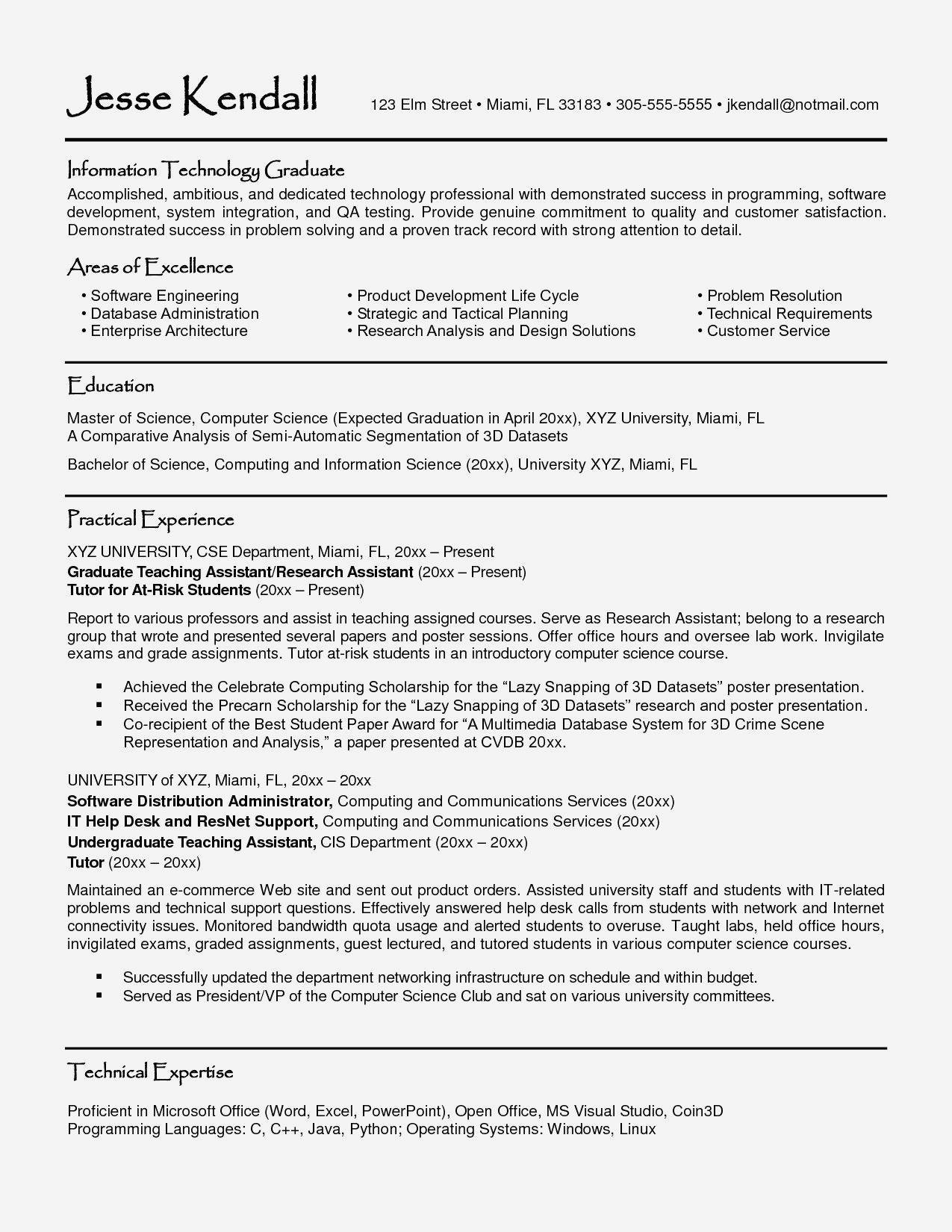Resume Template For Word Resume Sample Architecture Student New Graduate Cv Template Word