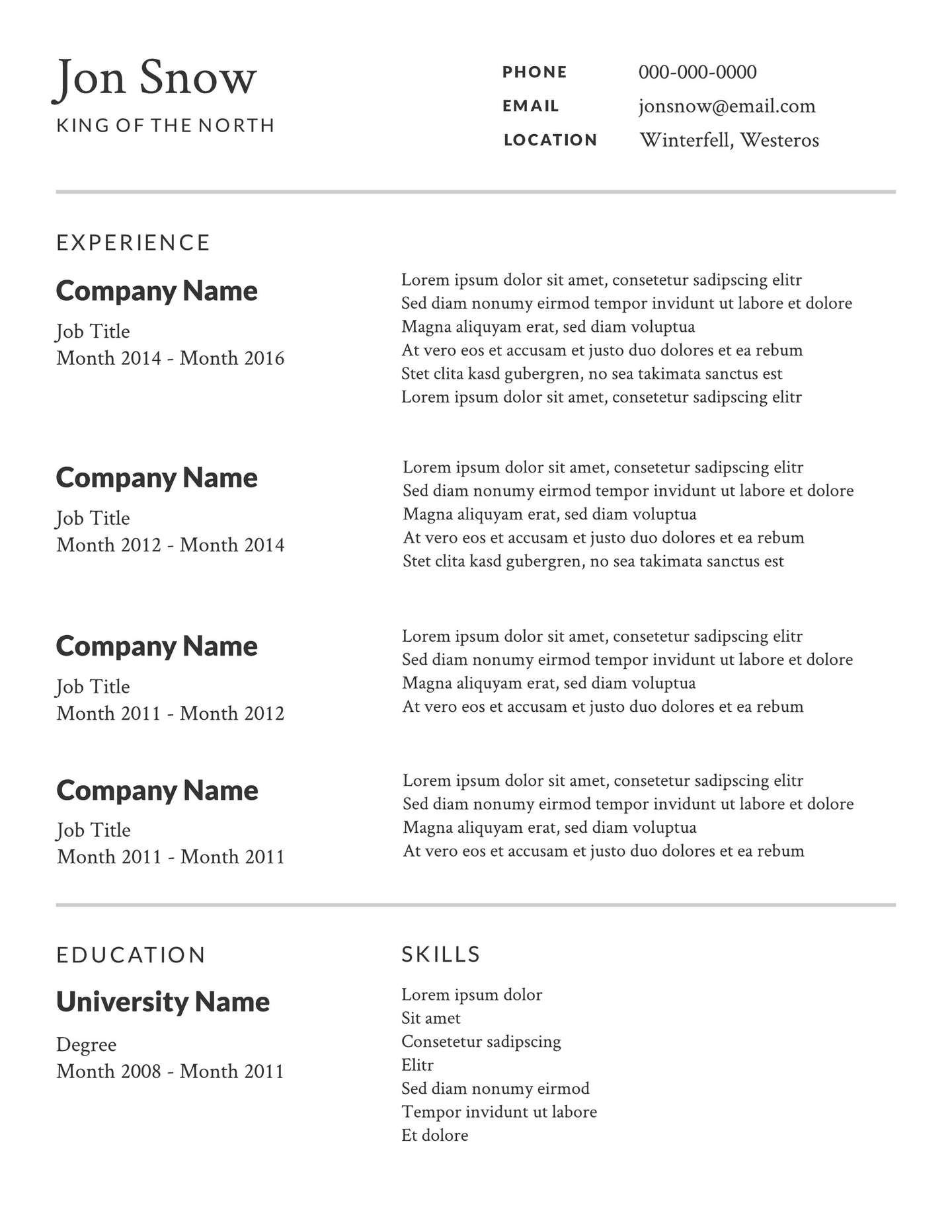 Resume Template Free Resume Professional2x resume template free|wikiresume.com
