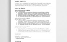 Resume Template Word Free Ats Resume Template Carrie resume template word|wikiresume.com