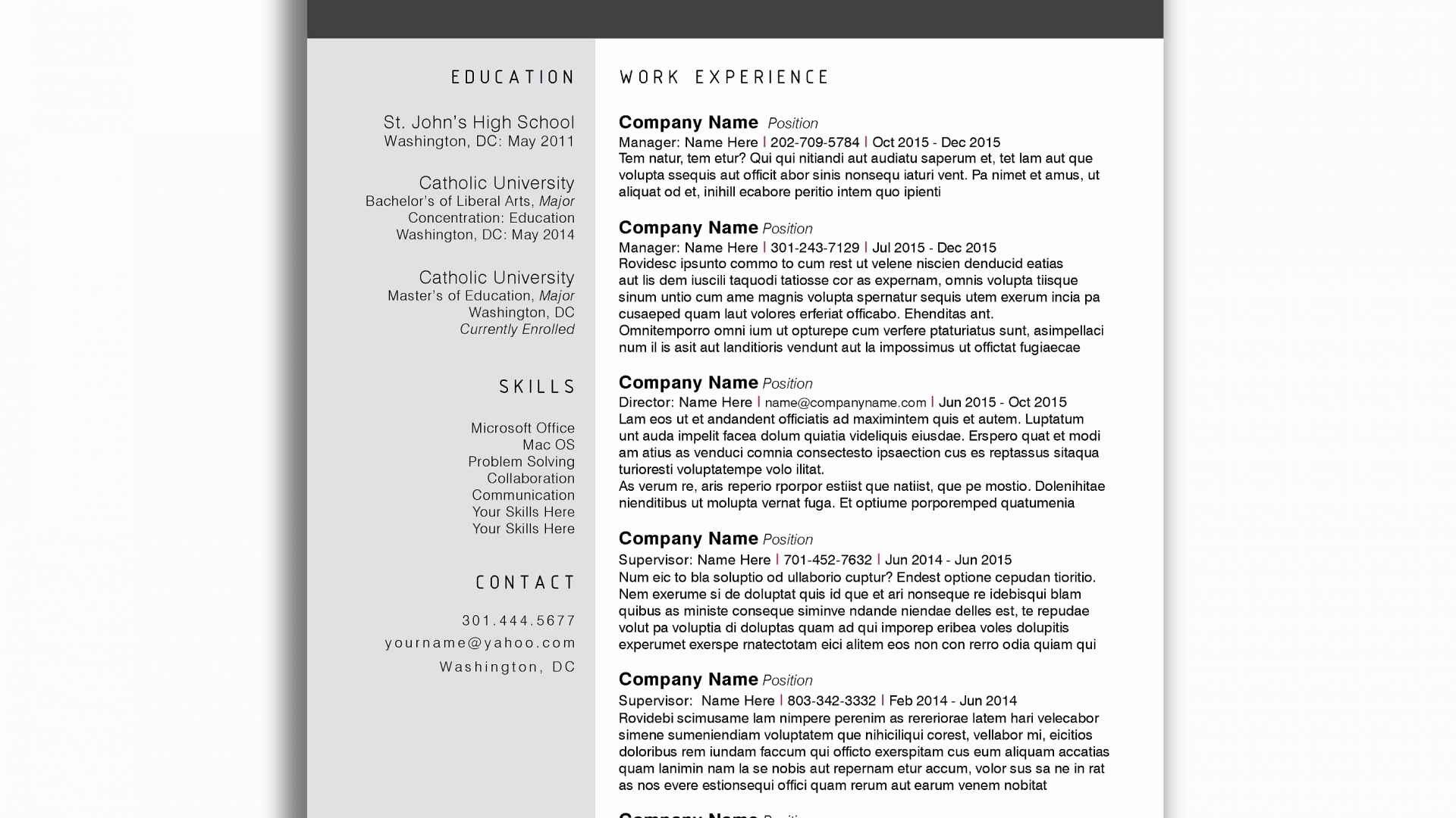 Resume Templates Free Download Modern Resume Template Free Trendy Templatesd New Artistic Of resume templates free download|wikiresume.com