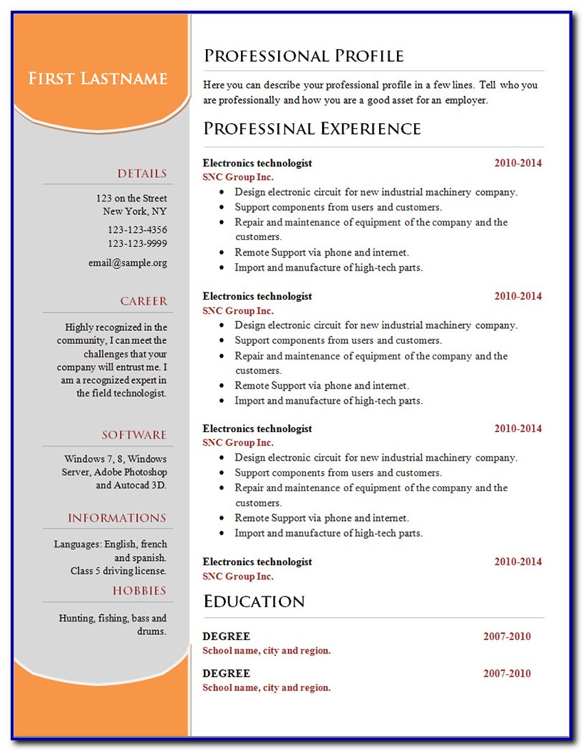 Resume Templates Free Download Simple Resume Templates Free Download For Microsoft Word resume templates free download|wikiresume.com