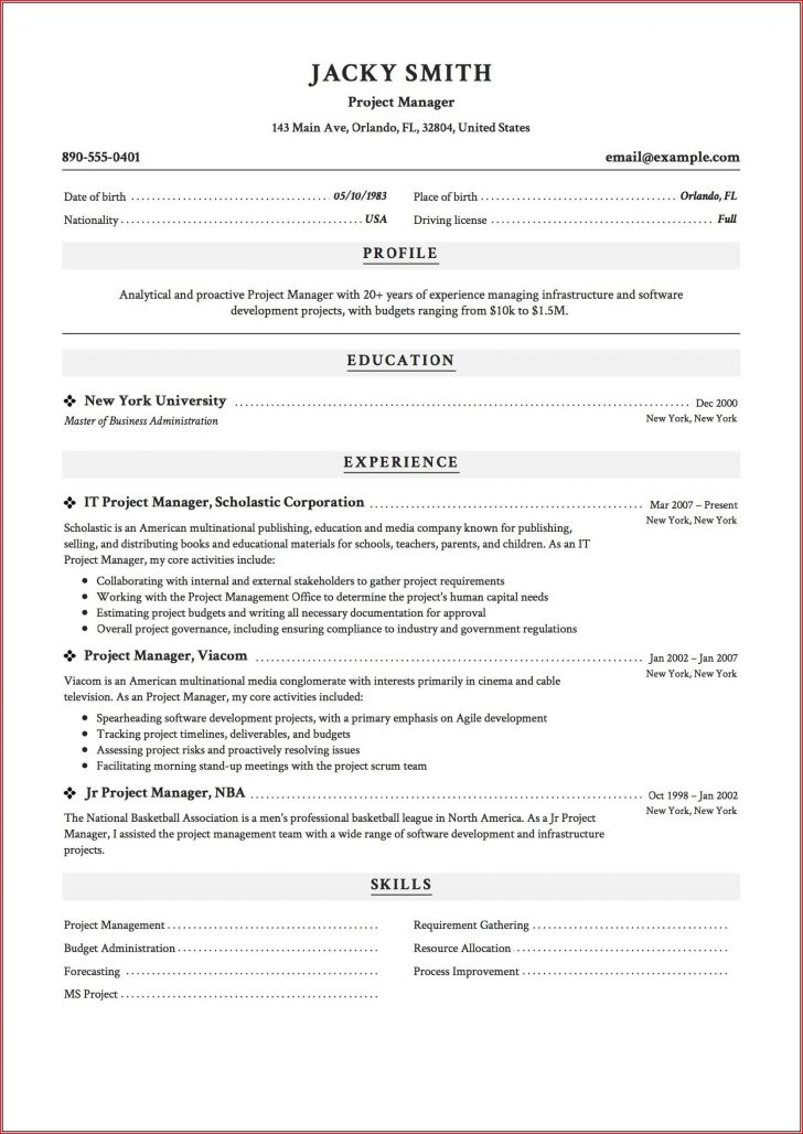 Resume Templates Microsoft Word - Resume Templates Microsoft Word Free Construction Manager Resume Template Microsoft Word 728x1028