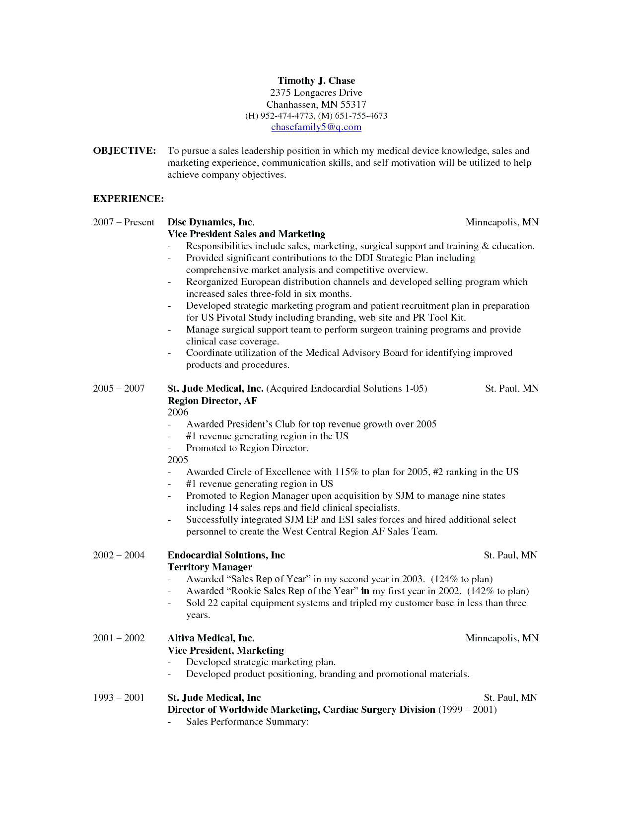 Resume Tips Objective Medical Device Sales Resume Tips Ooxxooco