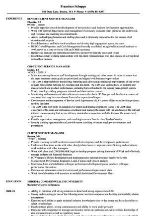 Resumes Examples Customer Service Client Service Manager Resume Samples Velvet Jobs