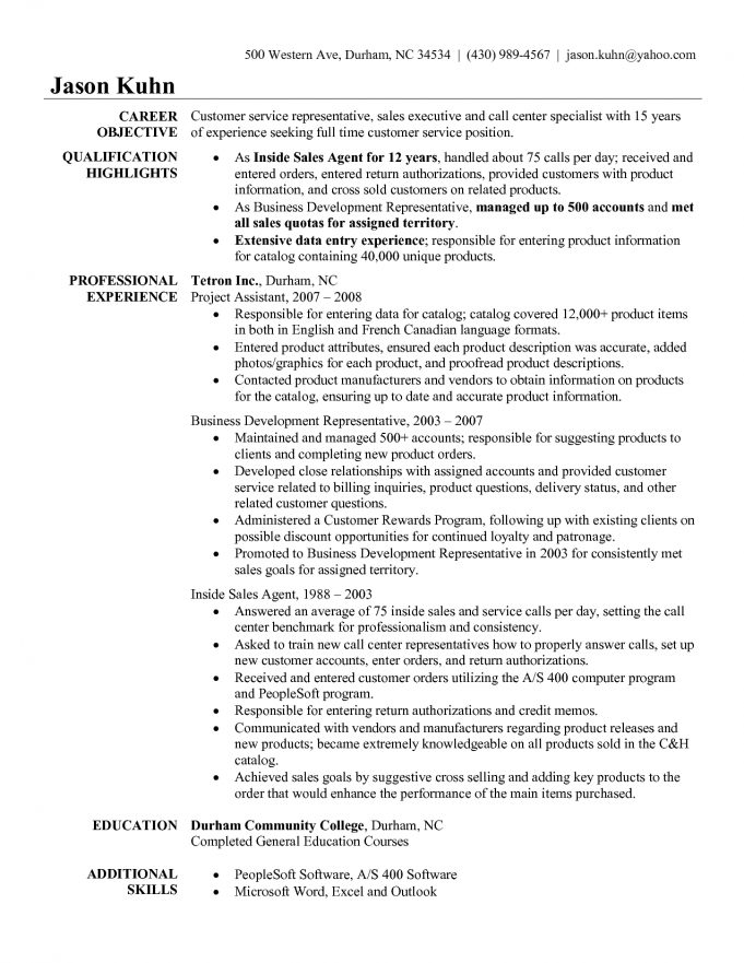 3 Information Details in Resume Examples Customer Service - wikiresume.com