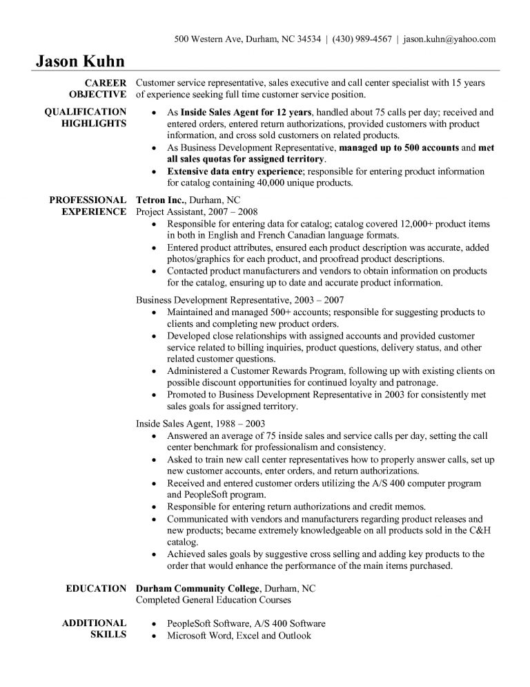 3 Information Details in Resume Examples Customer Service - wikiresume.com