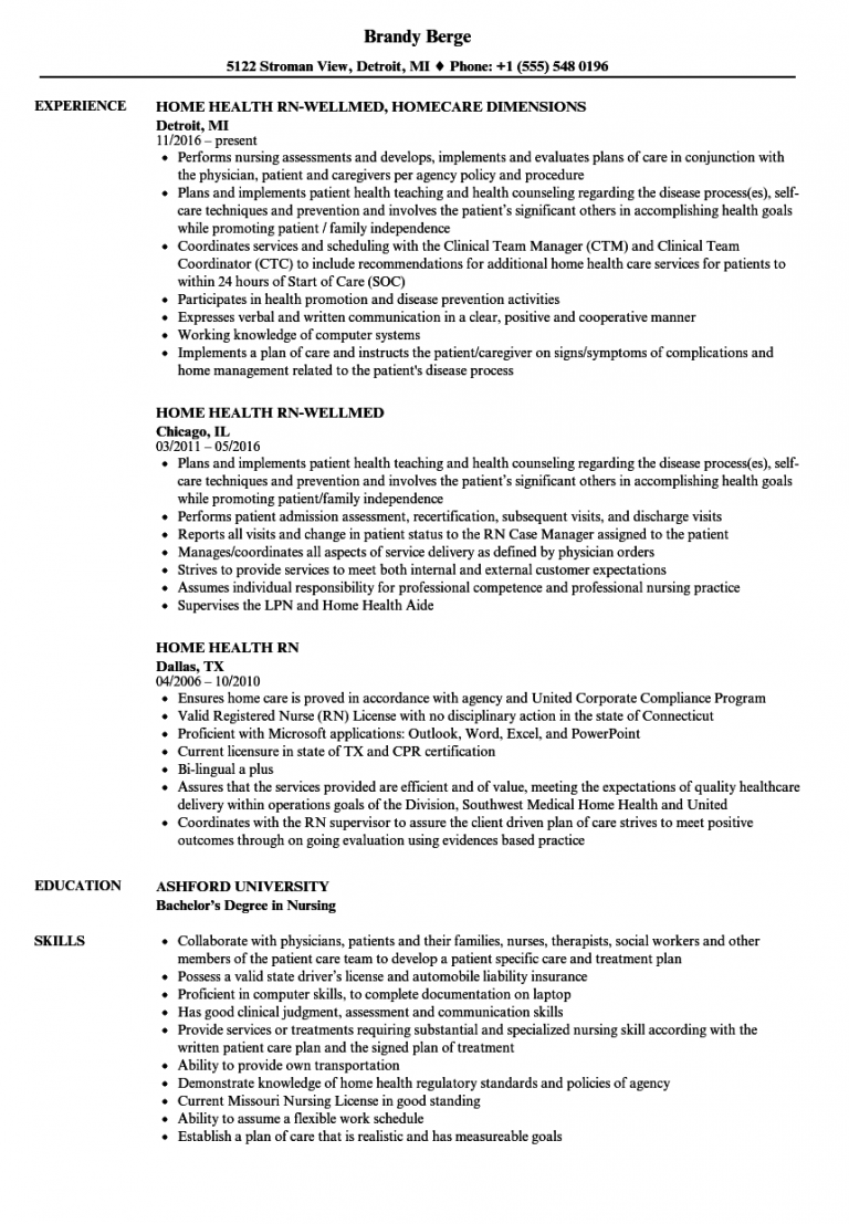 Rn Resume Examples - wikiresume.com