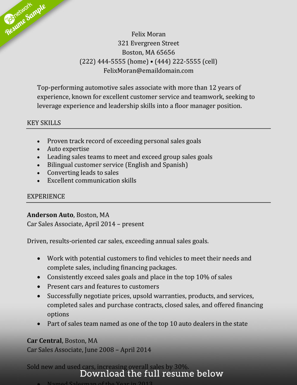 Sales Associate Resume  How To Write A Perfect Sales Associate Resume Examples Included