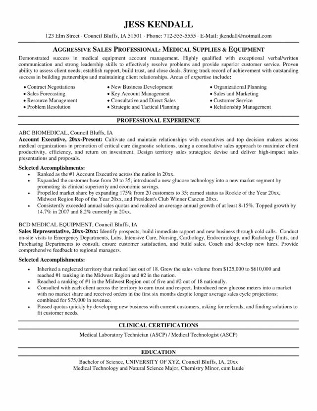 Sales Resume Examples Best Medical Device Sales Resume Examples Rep Cv ...