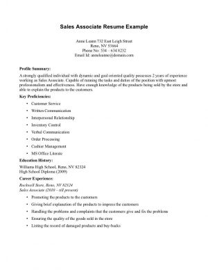 Sales Resume Examples Sales Associate Resume Objective Resume Pinterest Sales Resume