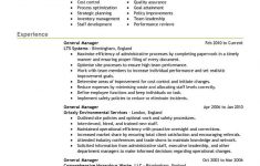 Sample Resume Templates General Manager Management Emphasis 2 sample resume templates|wikiresume.com