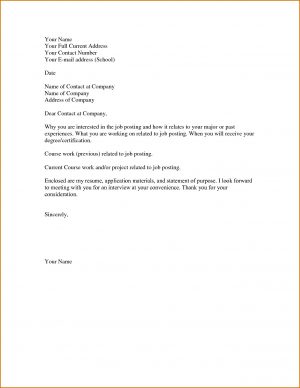 Samples Of Cover Letter  Simple Sample Cover Letter Theaileneco