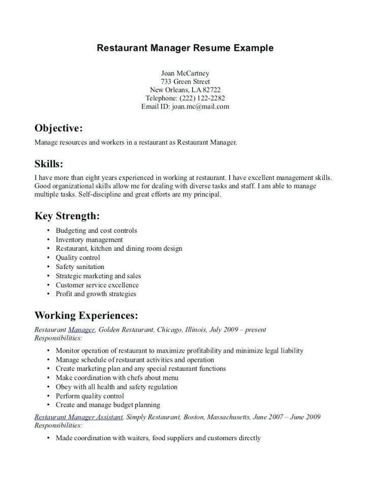 The Important Points in Server Resume Template You Must Have ...