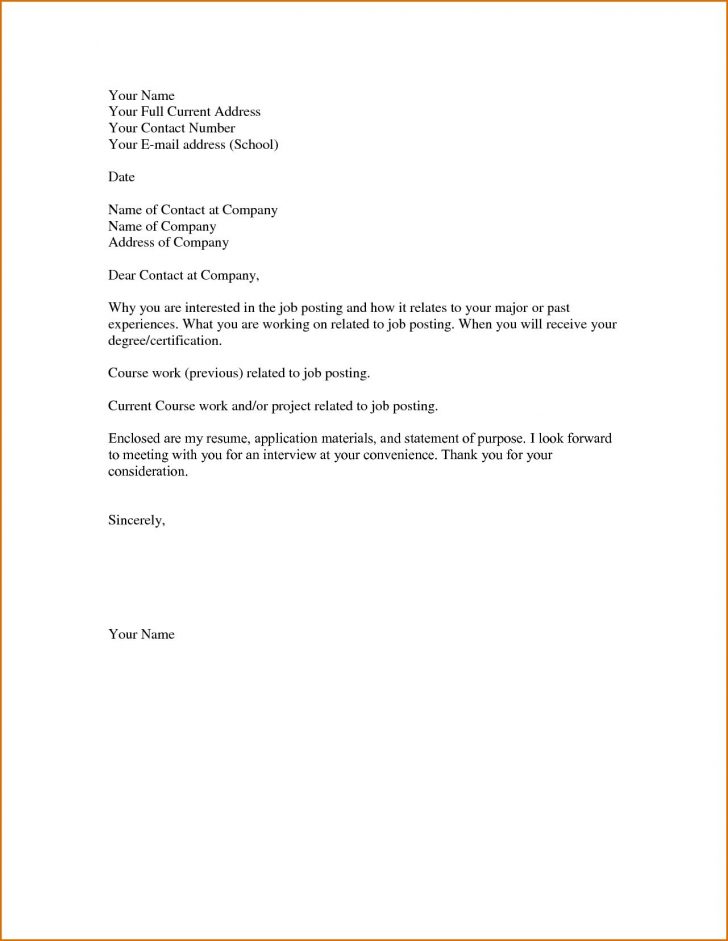 A Simple Cover Letter Example for You to Base Your Cover Letter From ...