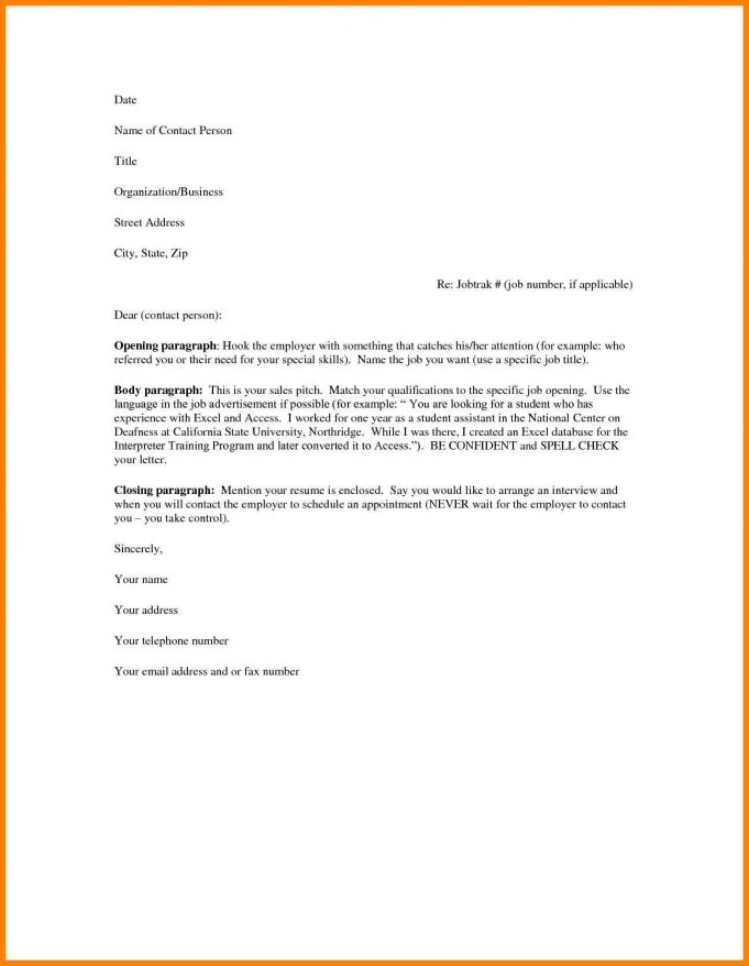 A Simple Cover Letter Example for You to Base Your Cover Letter From ...