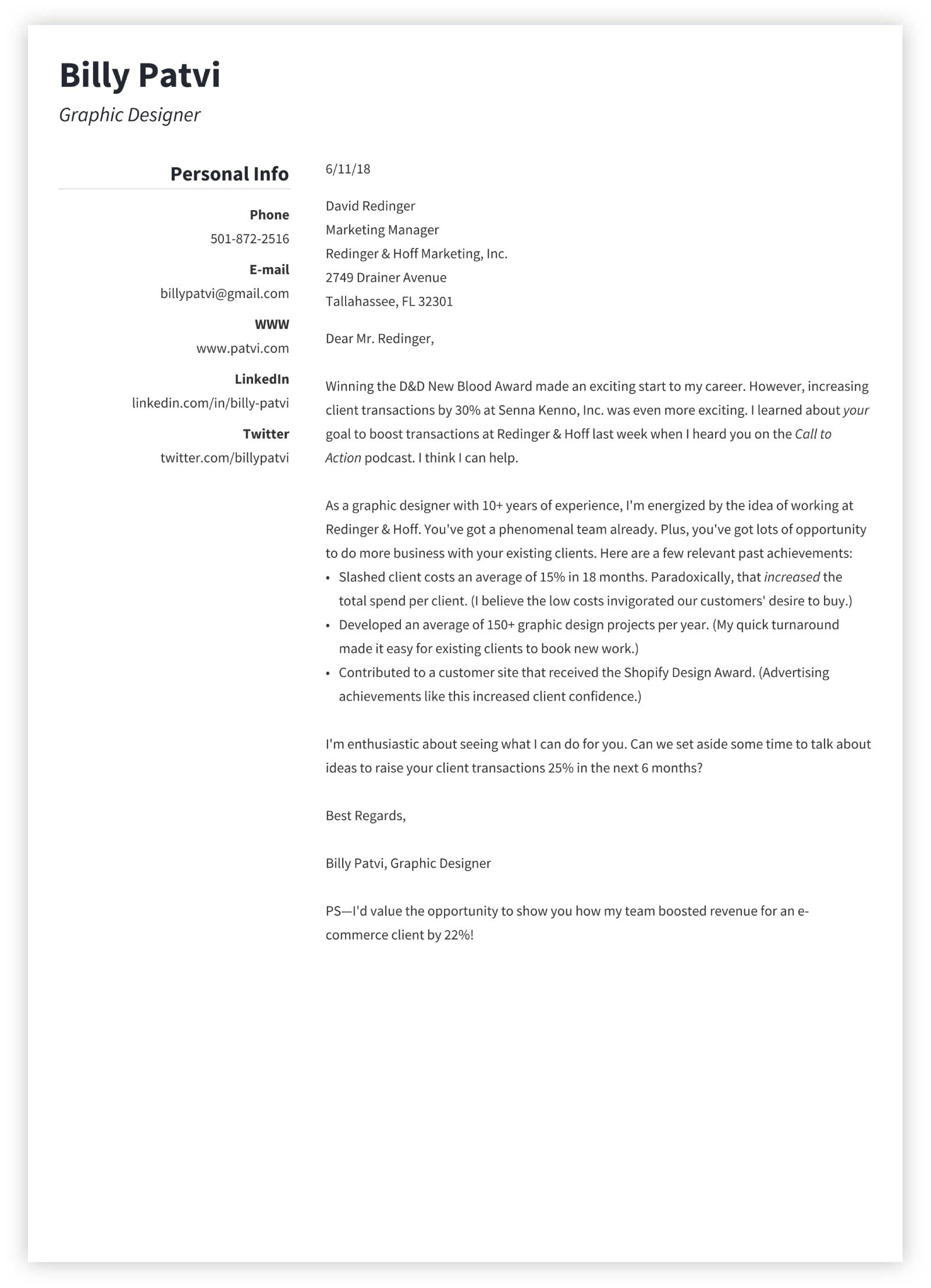 Simple Cover Letter Example How To Write A Cover Letter For A Resume 12 Job Winning Examples