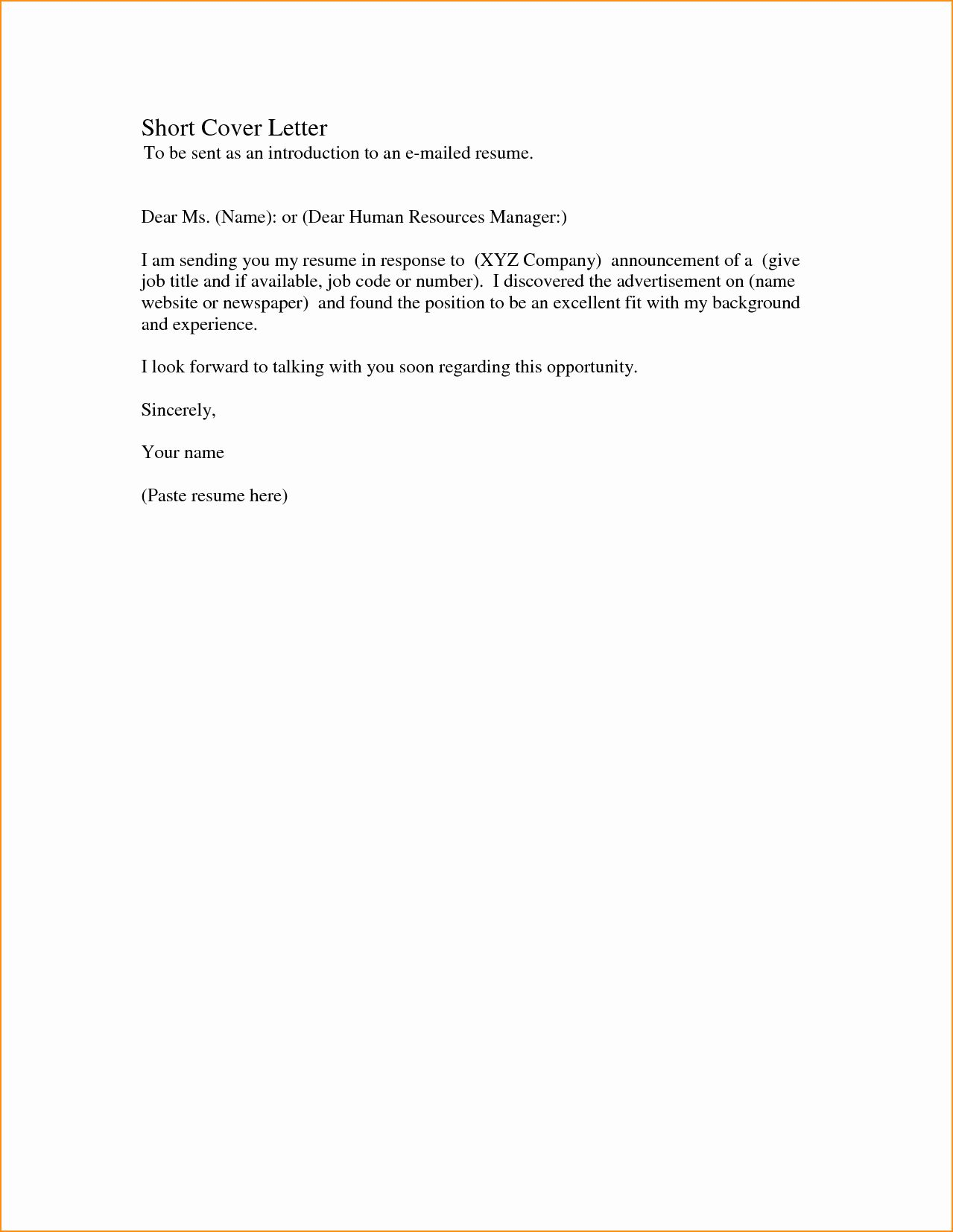 Simple Cover Letter Example Simple Cover Letter For Resume Example Resume Examples