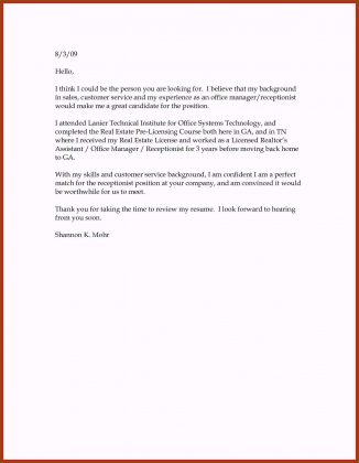 A Simple Cover Letter Example for You to Base Your Cover Letter From ...