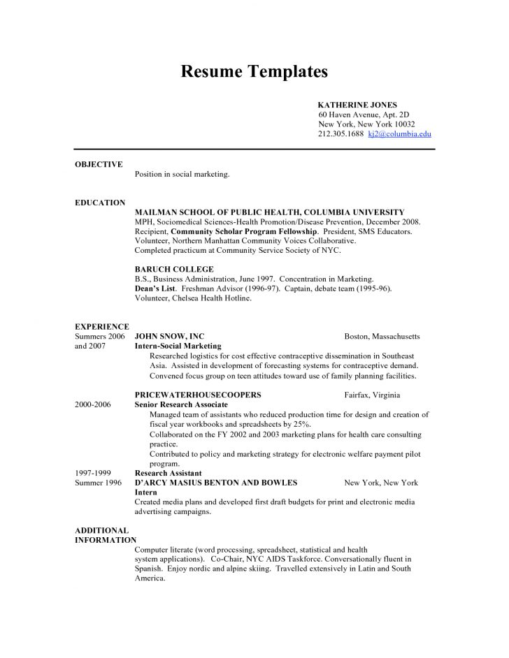 Student Resume Examples And Templates - Wikiresume.com