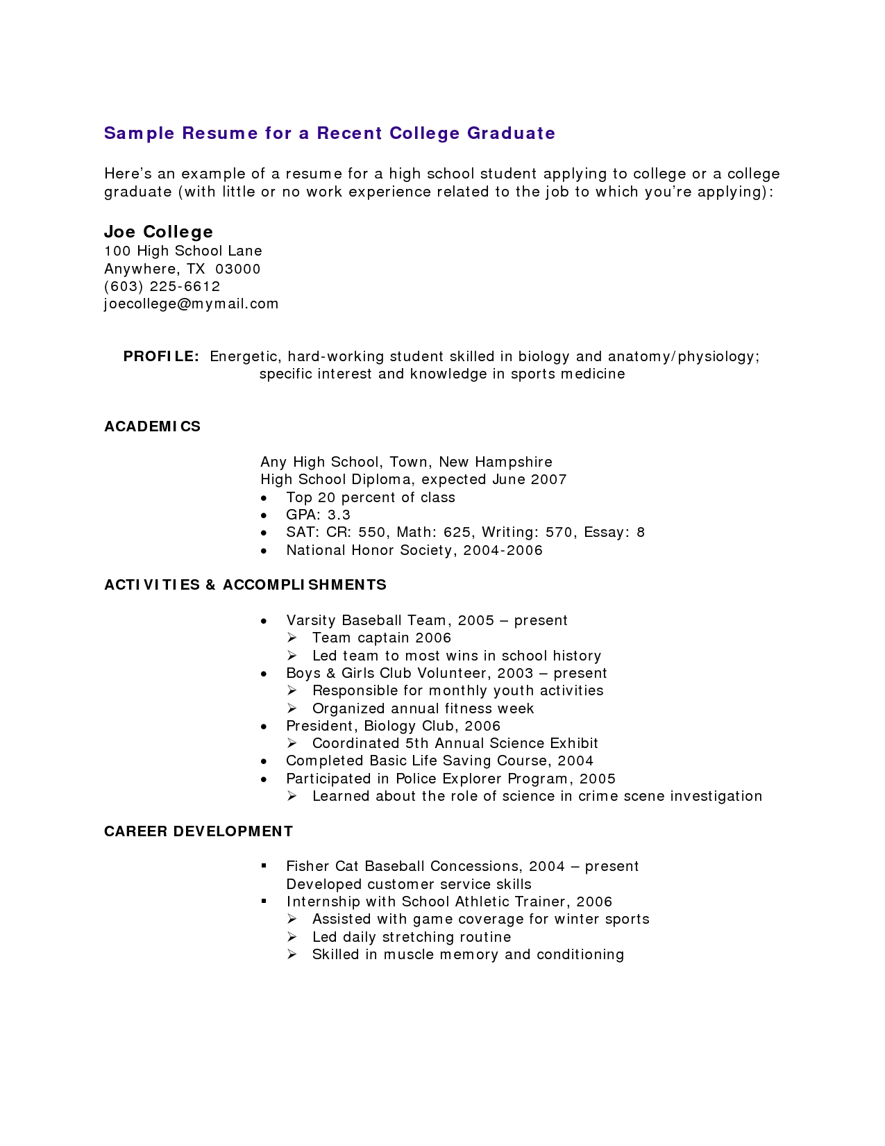Student Resume Template Resume Templates For College Students With No Experience Yapis