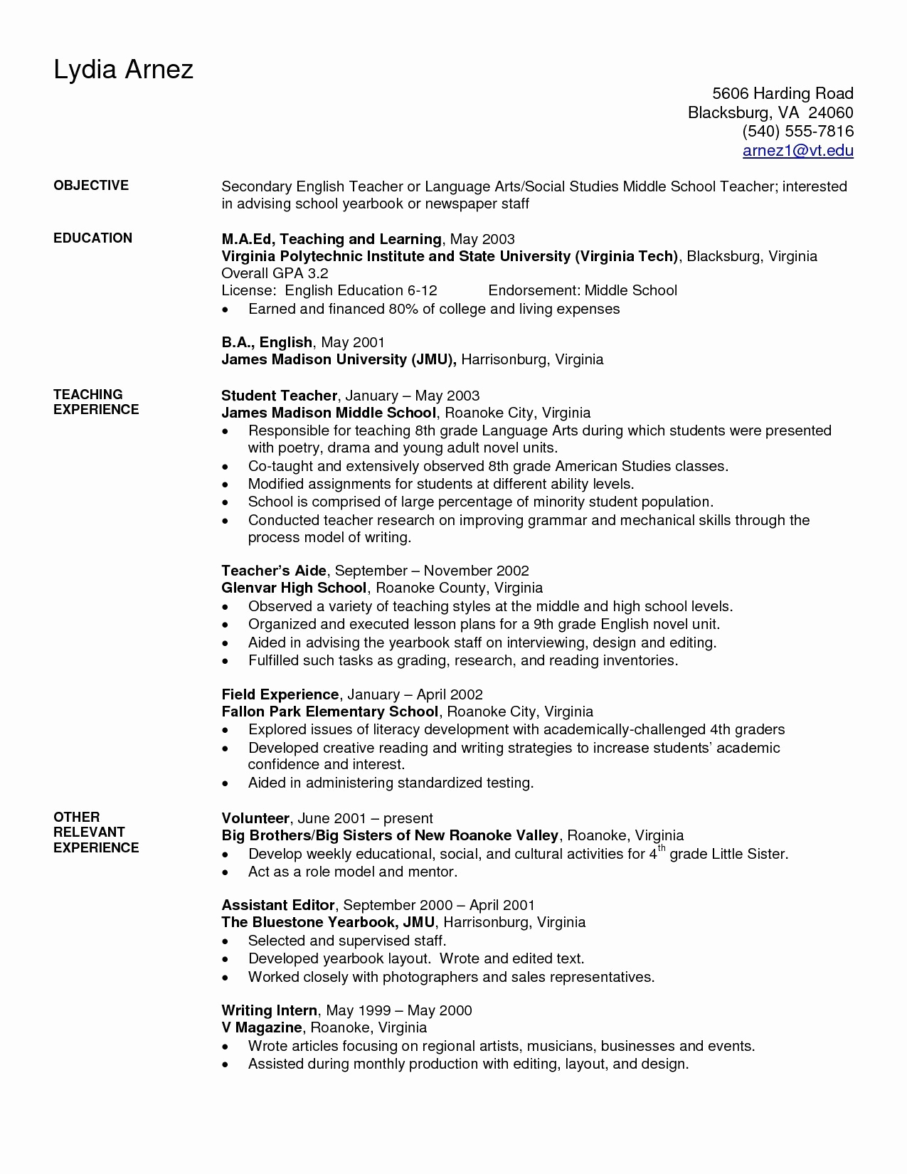 Teacher Cover Letter Elementary English Teaching Cover Letter Awesome Resume Template For Music