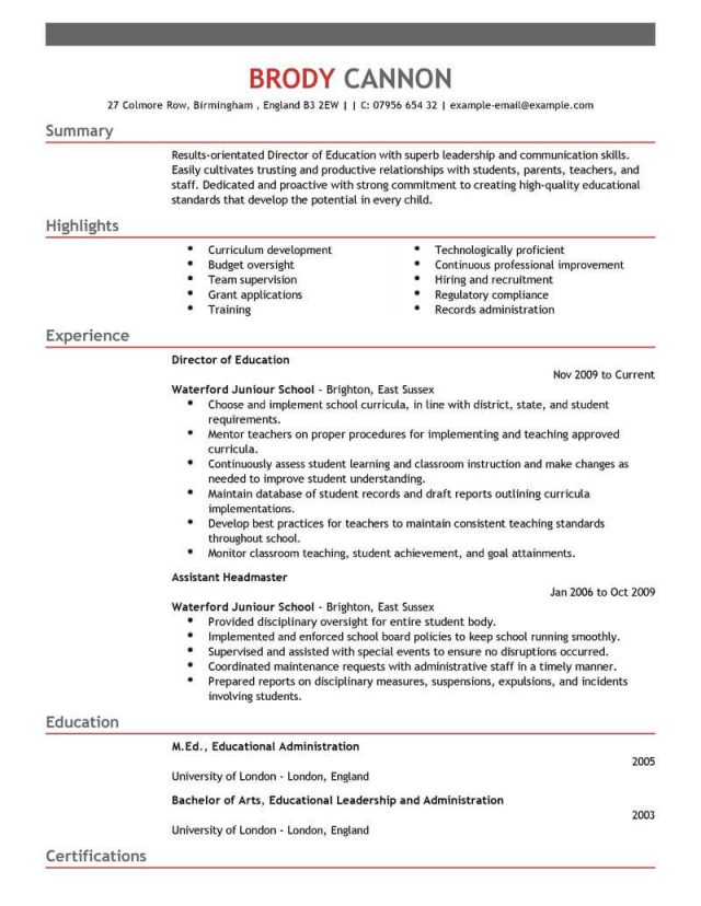 Some Important Points You will Find In the Latest Teacher Resume ...