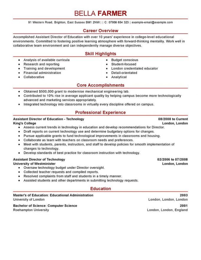 Some Important Points You will Find In the Latest Teacher Resume ...