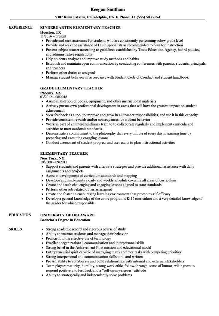 Some Important Points You will Find In the Latest Teacher Resume ...