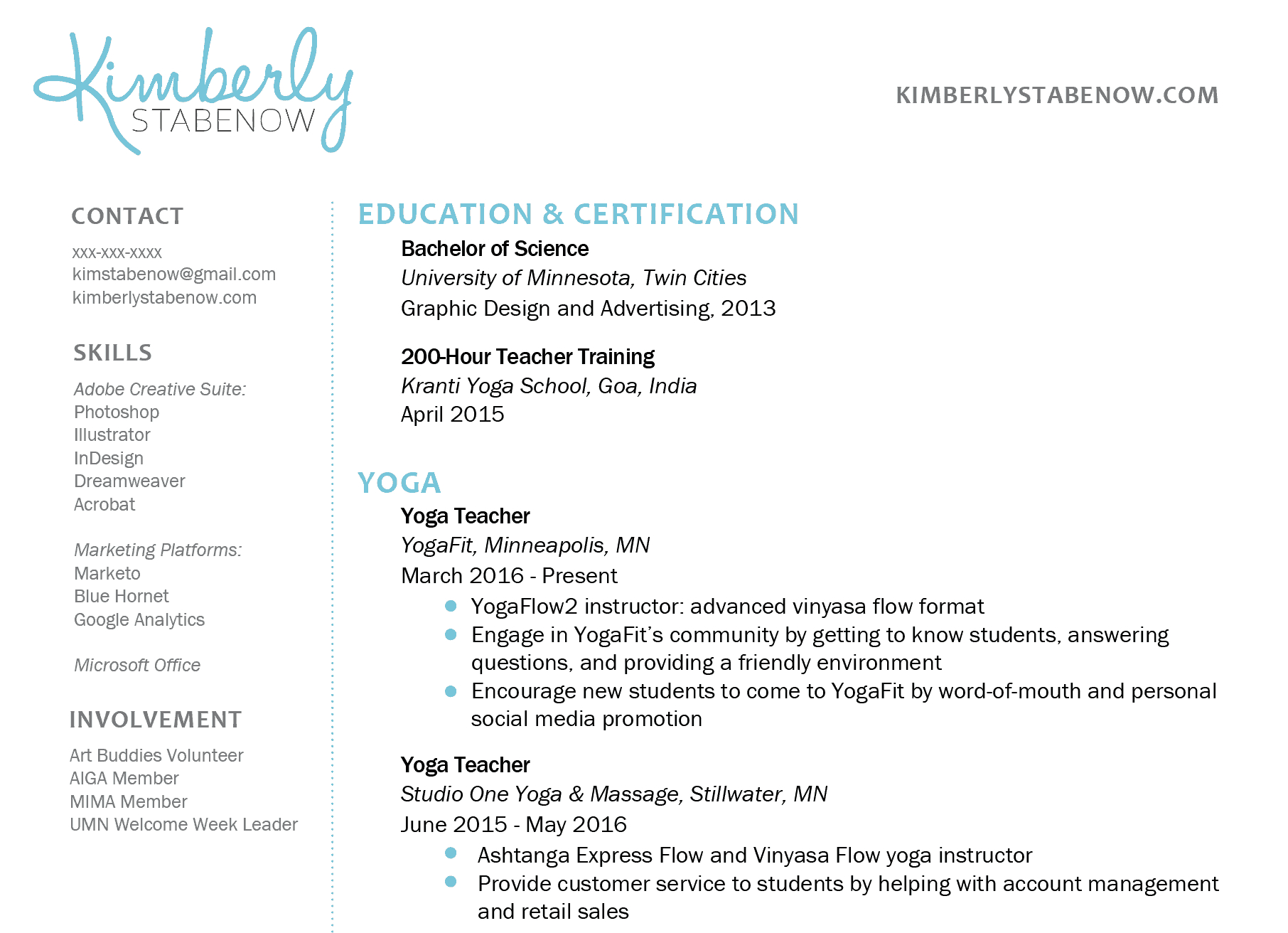 Teaching Resume Examples How To Create The Perfect Yoga Teacher Resume The Yoga Nomads