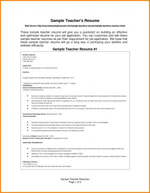 Teaching Resume Template Cv Format For Teacherresume Template For Teachers Entrancing Cv