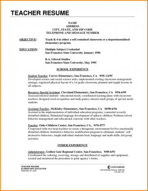 Teaching Resume Template Entry Level Teaching Resume 29632 Westtexasrollerdollz