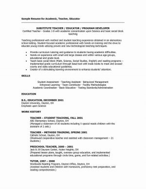 Teaching Resume Template Special Education Teacher Resume Examples Teacher Resume Template
