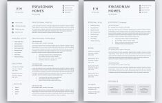 Two Page Resume Minimal Resume 3 Pages Cv Template For Word Two Page 2 Page Cv Template two page resume|wikiresume.com