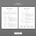 Two Page Resume Minimal Resume 3 Pages Cv Template For Word Two Page Resume 3 two page resume|wikiresume.com