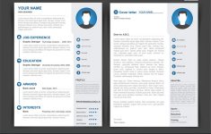 Two Page Resume Professional Cv Resume Template Of Two Pages Vector 15441153 two page resume|wikiresume.com